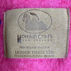 Mohair Fibres Pink Mohair Scarf